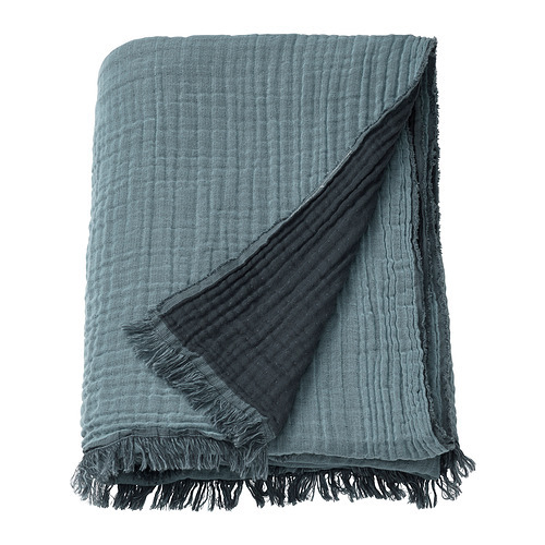 VALLKRASSING throw light blue-grey - IKEA