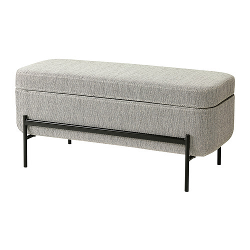 ESSEBODA bench with storage Knäbäck/anthracite birch - IKEA