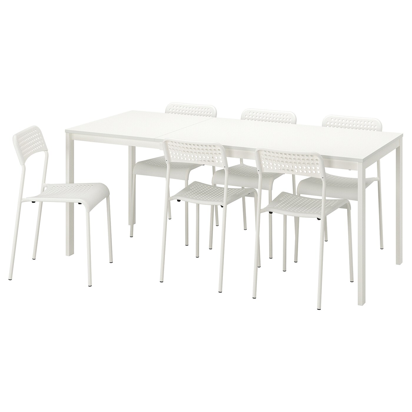 VANGSTA / ADDE table and 6 chairs white/white - IKEA