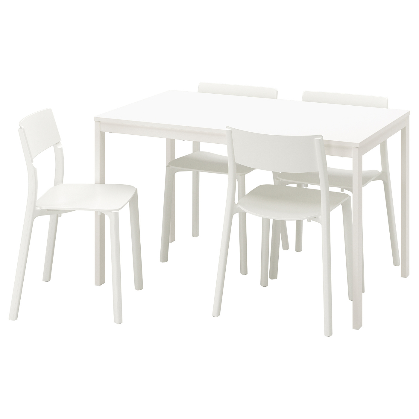 VANGSTA / JANINGE table and 4 chairs white/white - IKEA