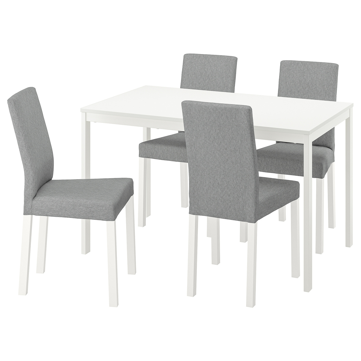 VANGSTA / KÄTTIL table and 4 chairs white/Knisa light grey - IKEA