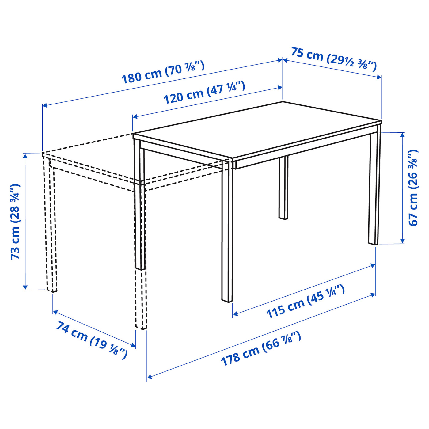 VANGSTA / TEODORES table and 6 chairs white/white - IKEA