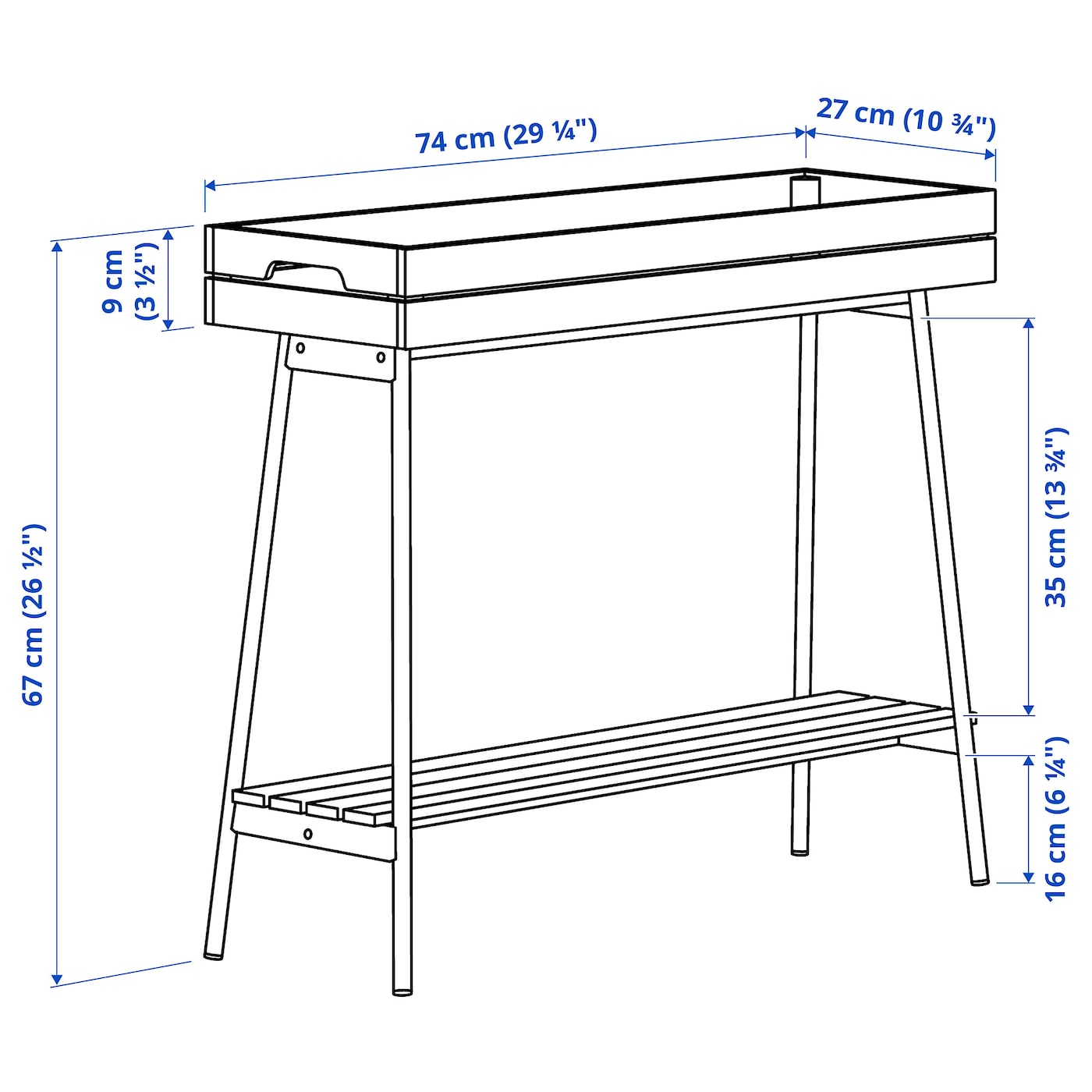 VANILJSTÅNG plant stand pine/black - IKEA