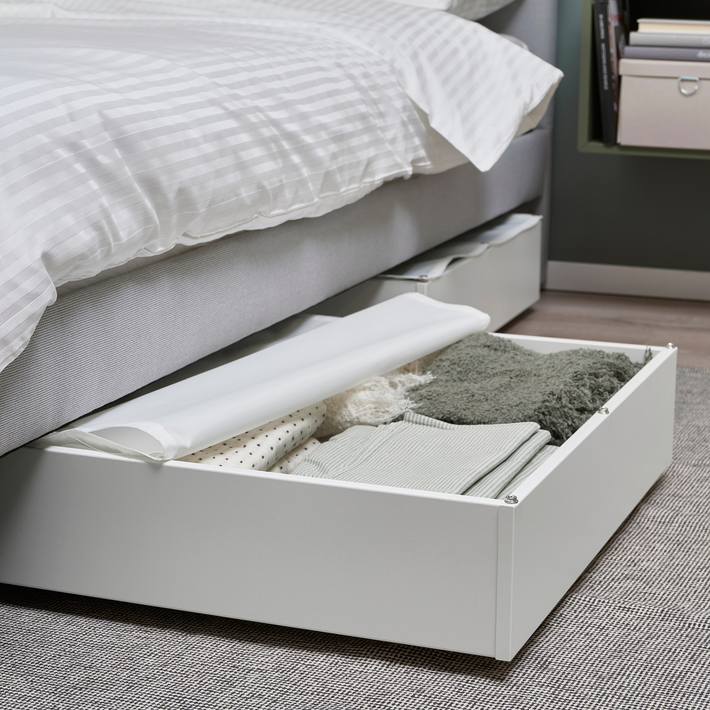 VARDÖ bed storage box white - IKEA