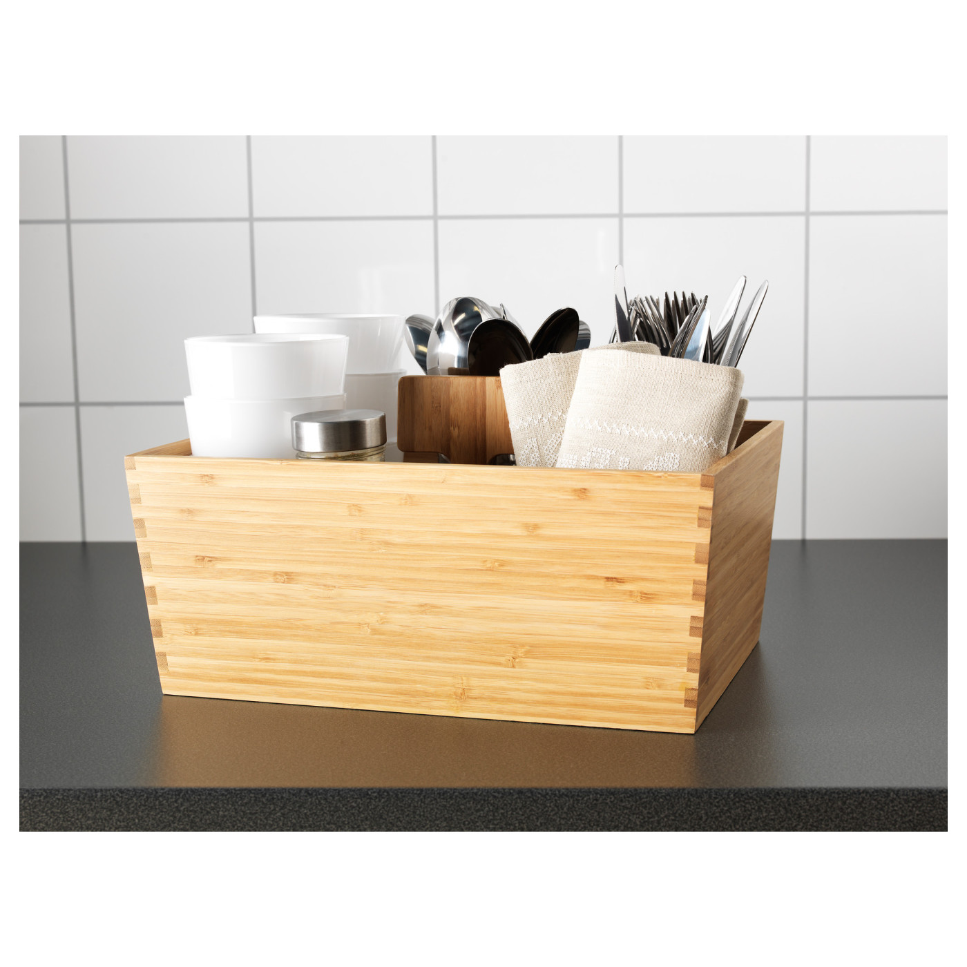 VARIERA box with handle bamboo - IKEA