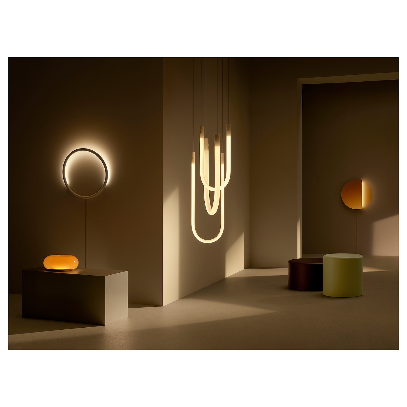 VARMBLIXT LED wall lamp white metal/circle - IKEA