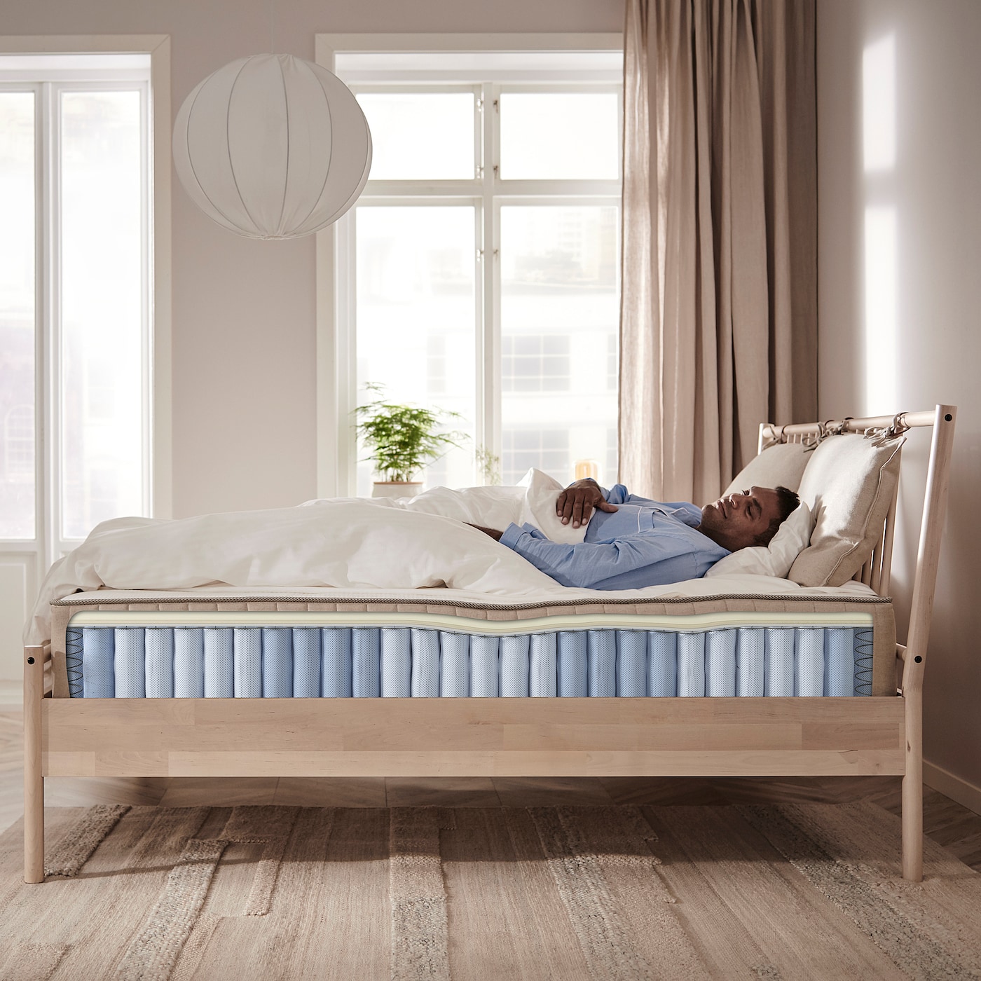 VATNESTRÖM pocket sprung mattress extra firm/natural - IKEA