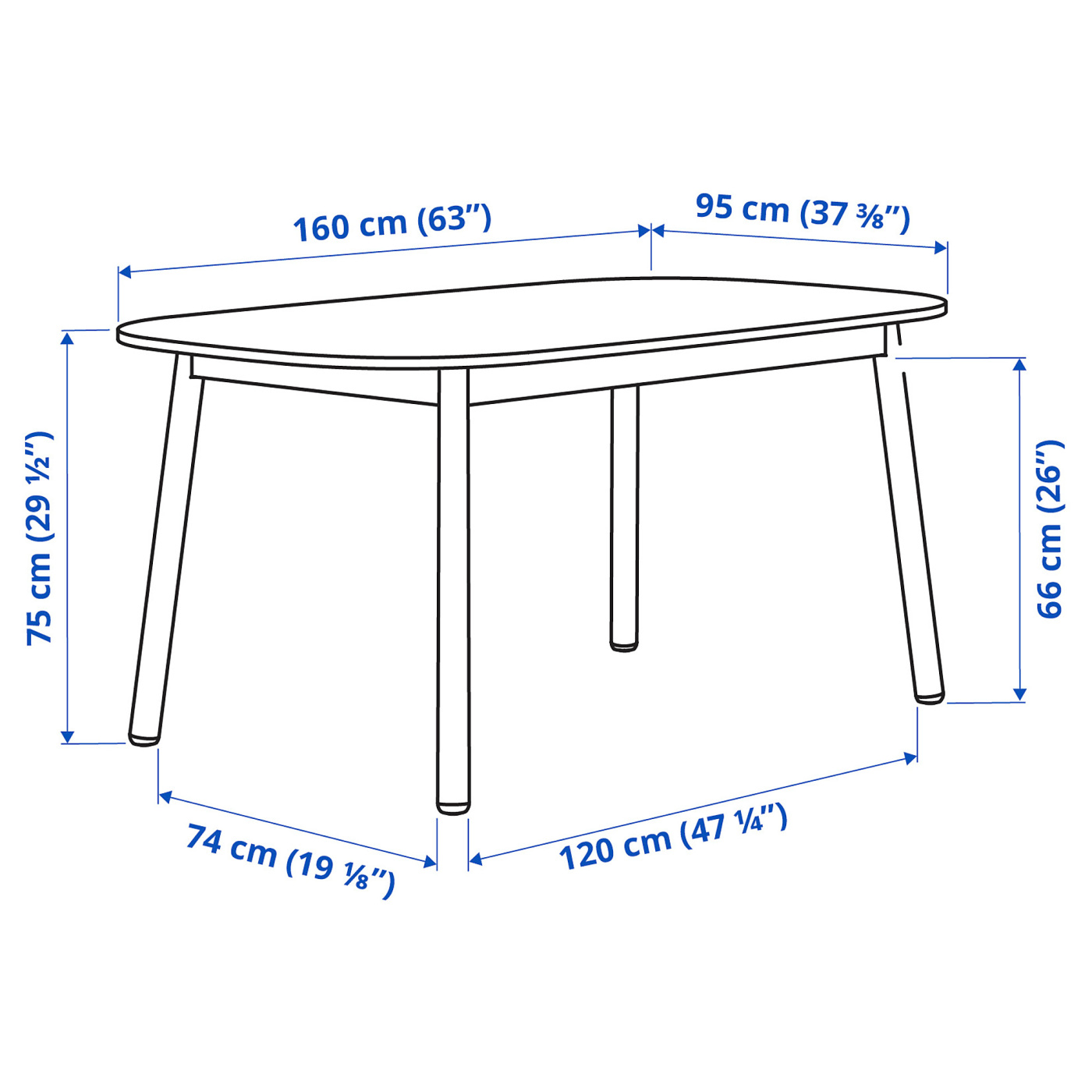 VEDBO dining table black - IKEA