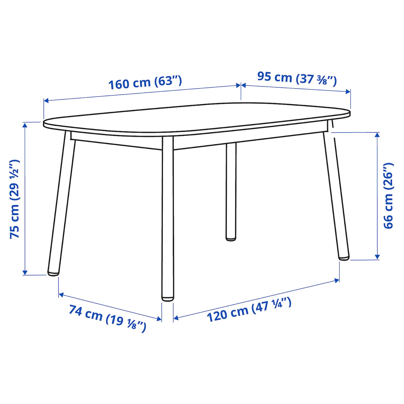 VEDBO dining table white - IKEA