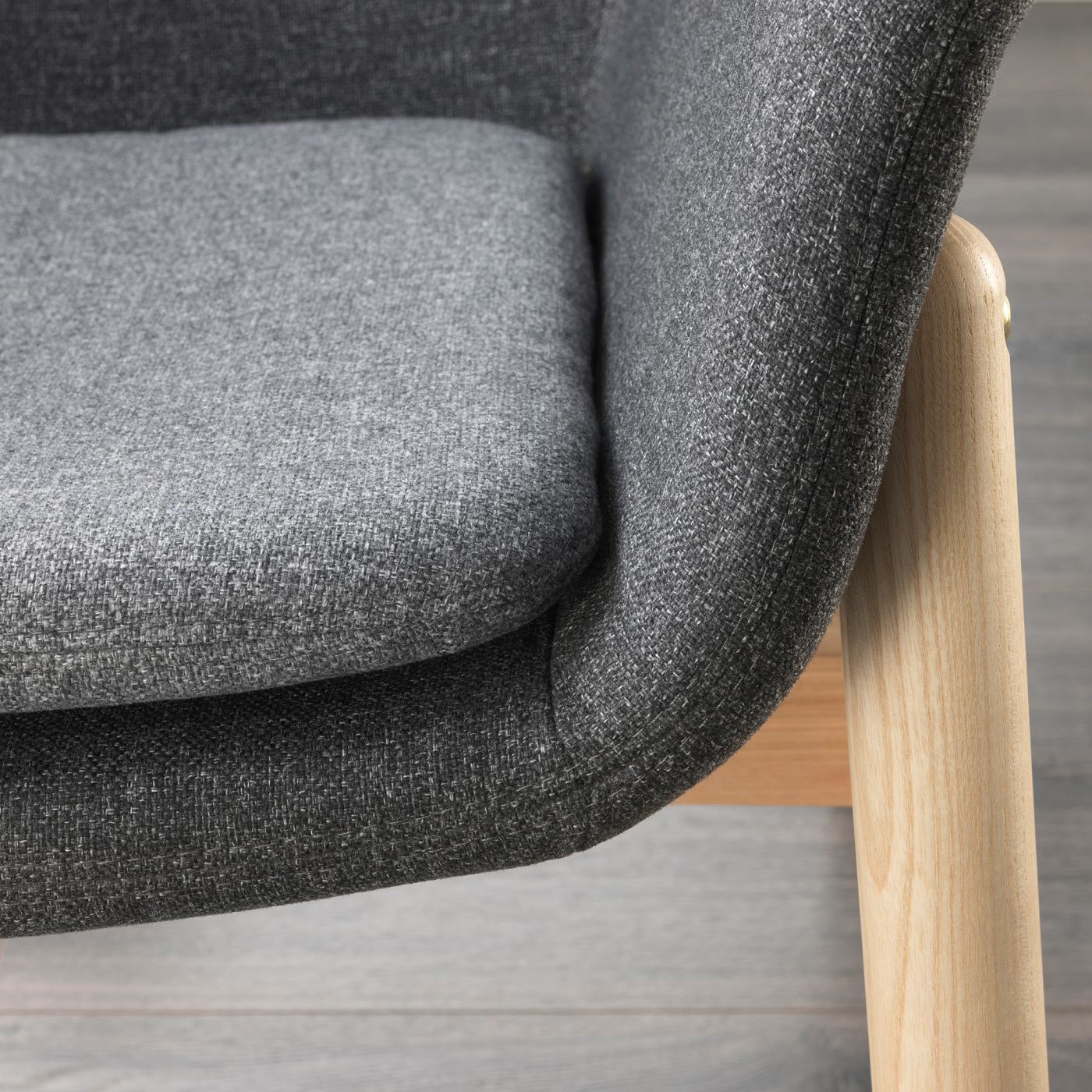 0214-032 【美品】IKEA 　VEDBO　 VEDBO high-back armchair Gunnared dark grey - IKEA