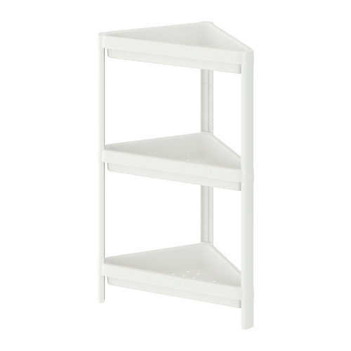 BROGRUND corner wall shelf unit stainless steel - IKEA