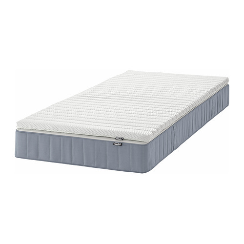 VESTERÖY pocket sprung mattress extra firm/light blue - IKEA