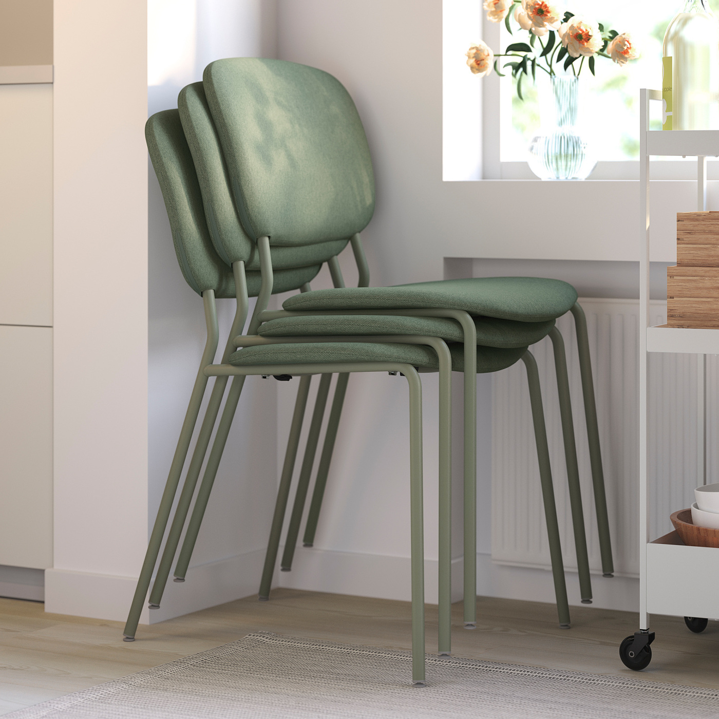 VIHALS chair green/Tibbleby grey-green - IKEA