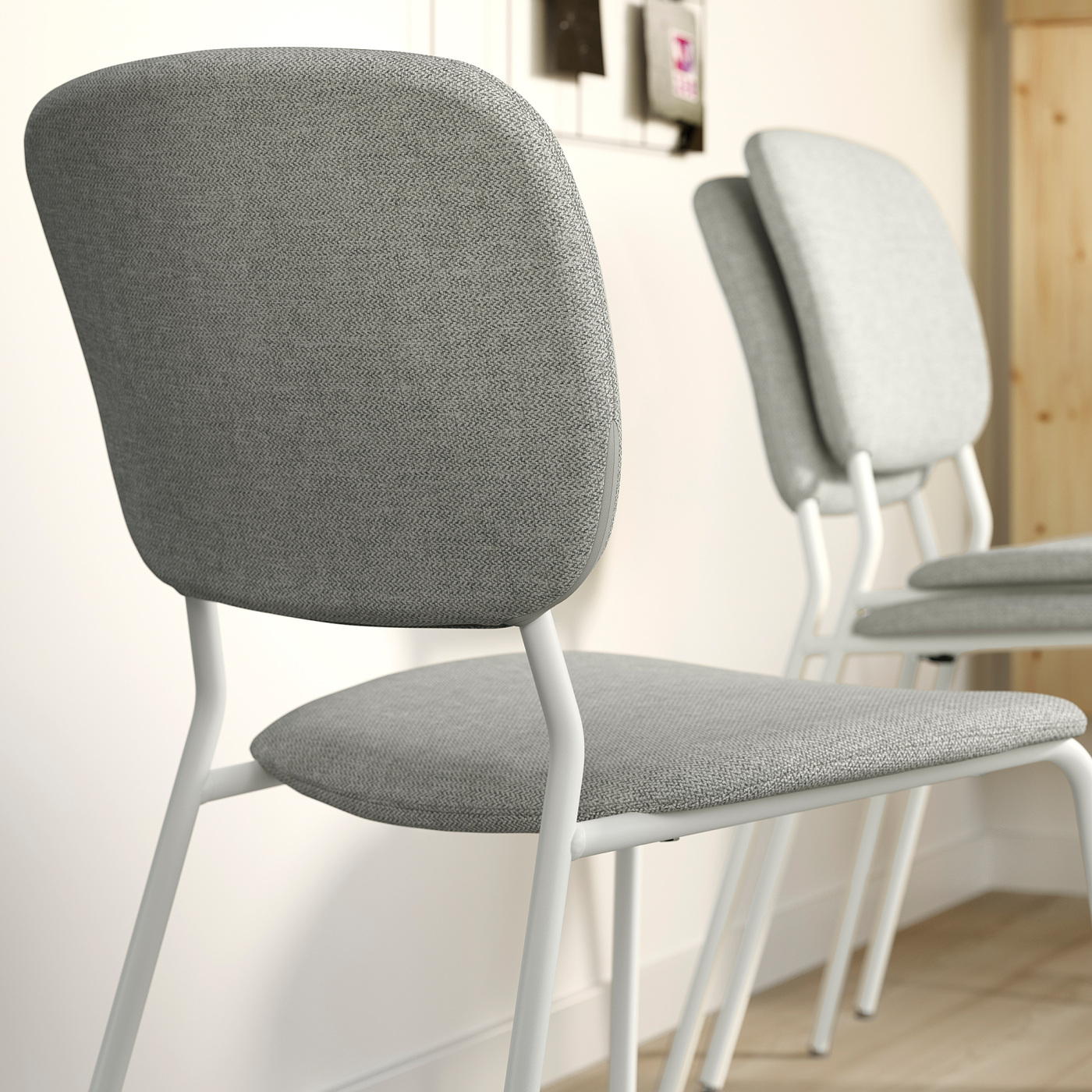 VIHALS chair white/Tibbleby beige-grey - IKEA