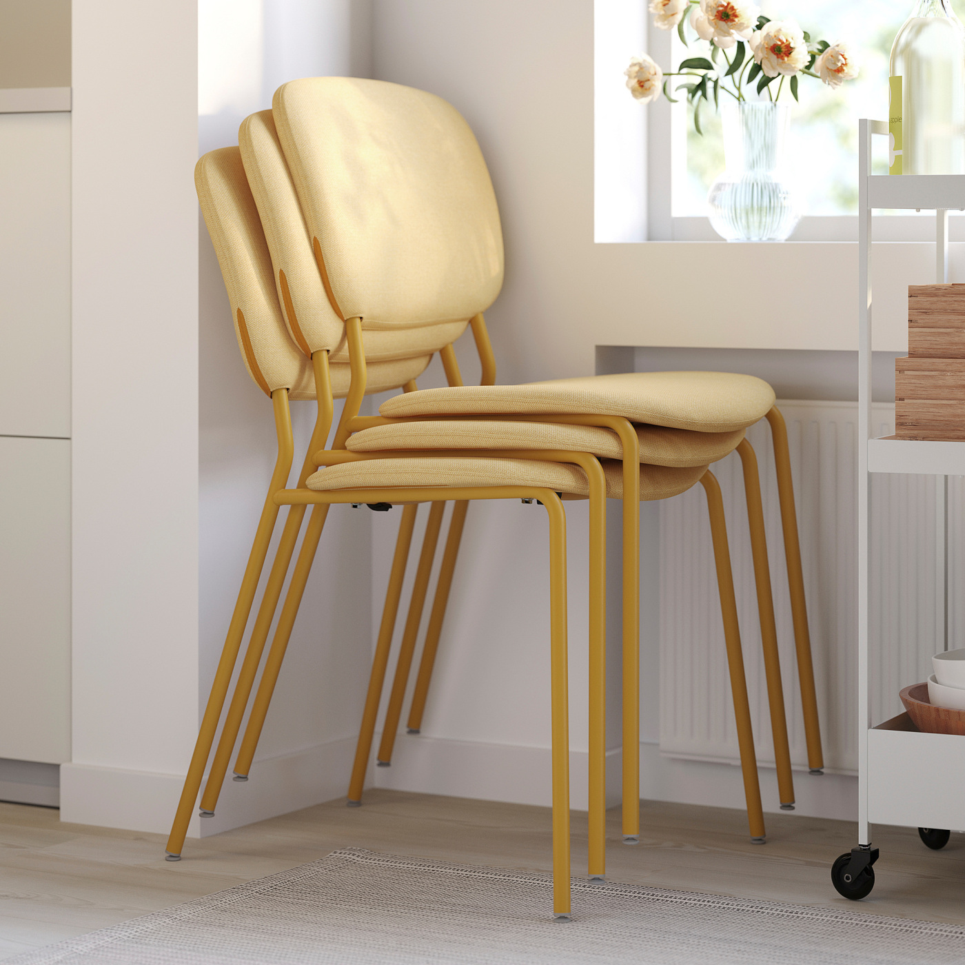 VIHALS chair yellow/Tibbleby yellow - IKEA