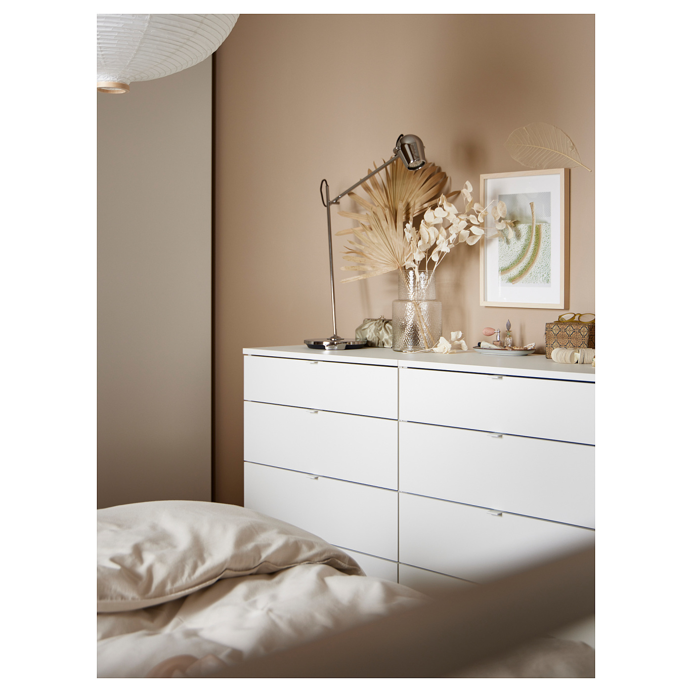 VIHALS chest of 4 drawers white/anchor/unlock-function - IKEA