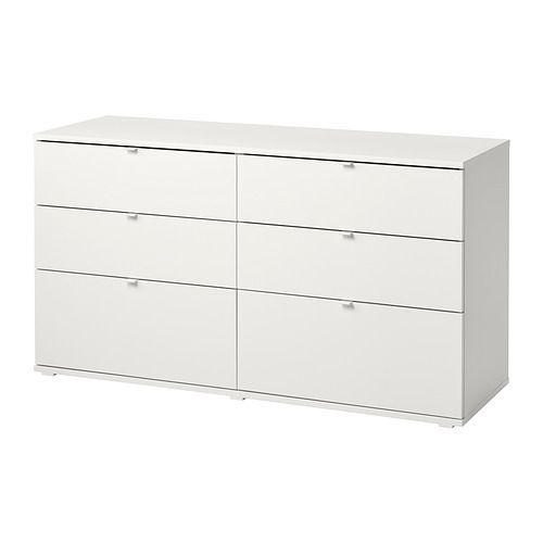 TYSSEDAL chest of 6 drawers white - IKEA