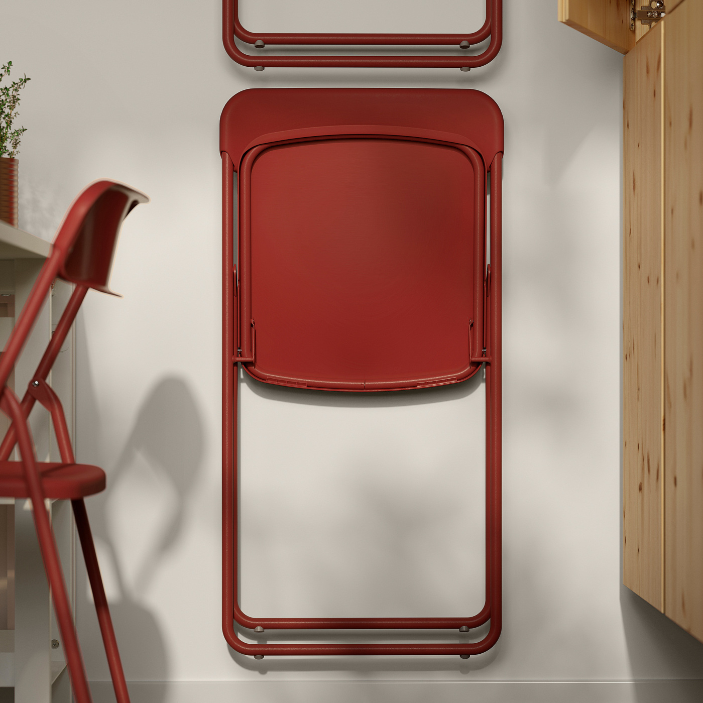 VIHALS folding chair red - IKEA