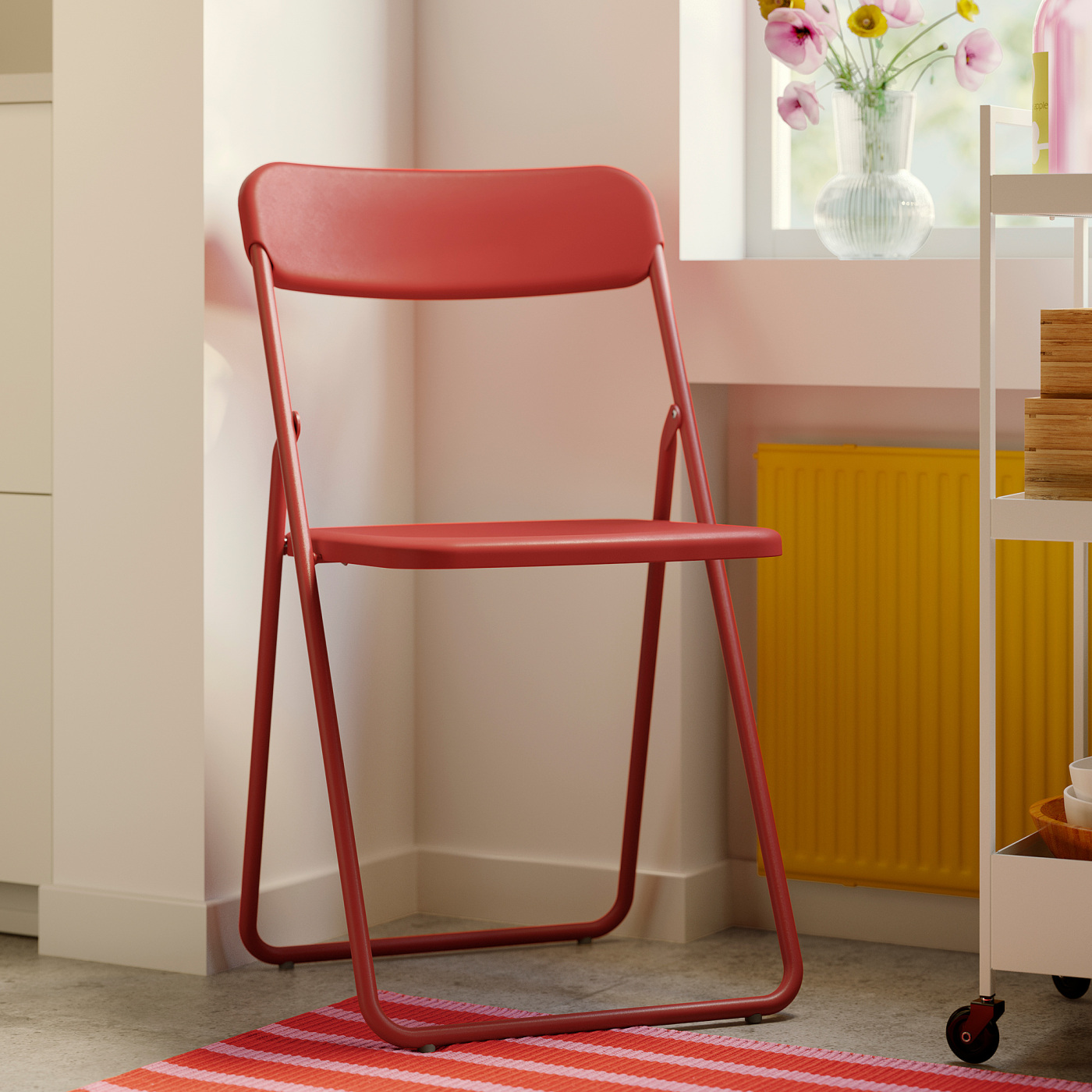 VIHALS folding chair red - IKEA
