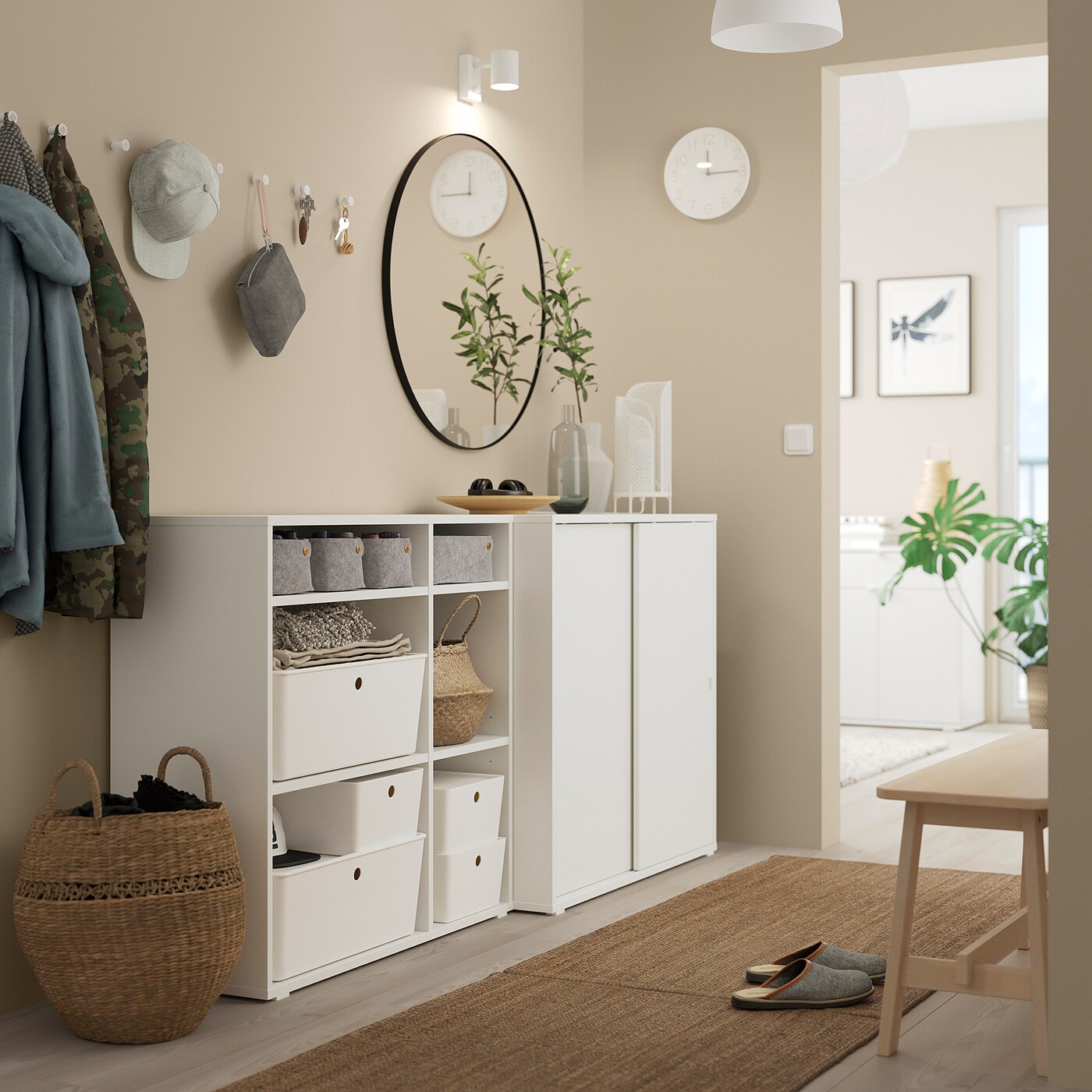 IKEA KNUTBOホワイト / DIRIGERA セット VIHALS storage combination white - IKEA