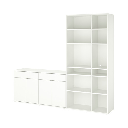 SYVDE cabinet with glass doors white - IKEA