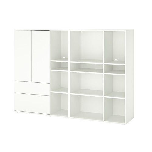 SYVDE cabinet with glass doors white - IKEA