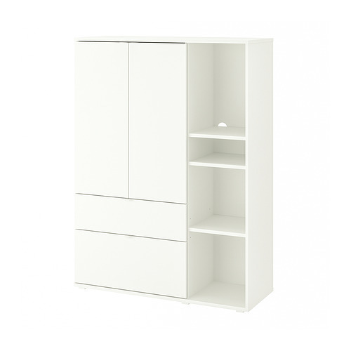 VIHALS wardrobe combination white/mirror glass - IKEA