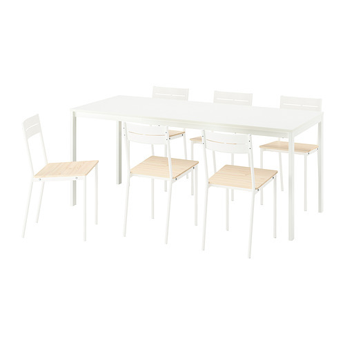 NORDMYRA table white/birch veneer - IKEA