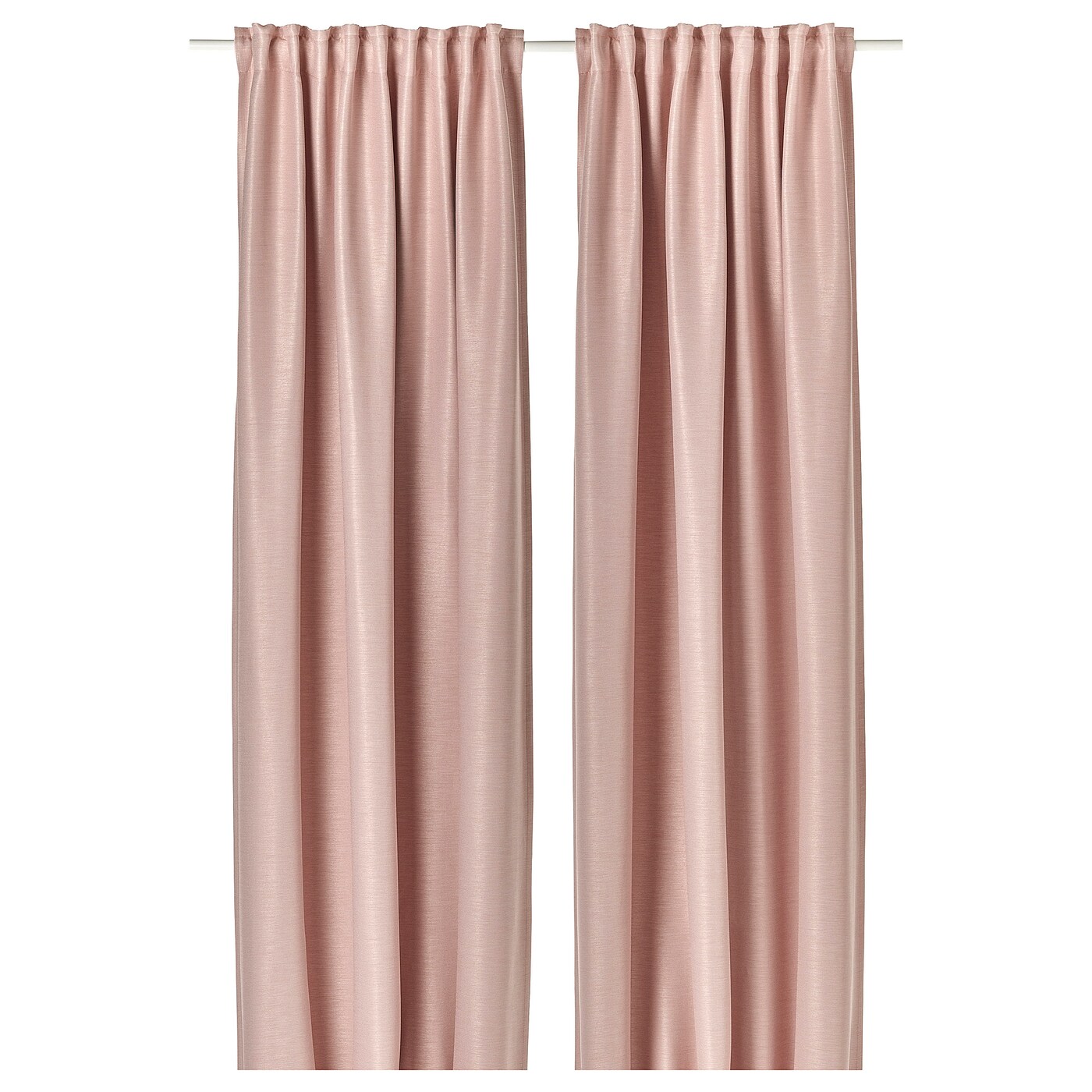 VILBORG room darkening curtains, 1 pair pink/with heading VILBORG room darkening curtains, 1 pair pink/with heading