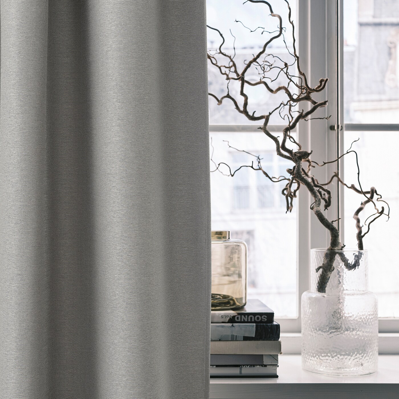 VILBORG room darkening curtains, 1 pair with heading tape VILBORG room darkening curtains, 1 pair with heading tape