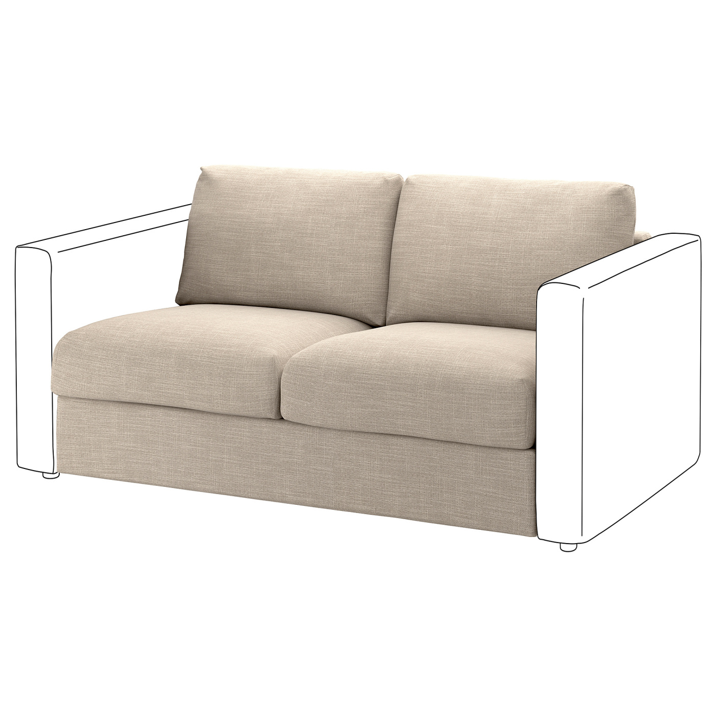 VIMLE 2-seat section Hillared beige - IKEA VIMLE 2-seat section Hillared beige - IKEA