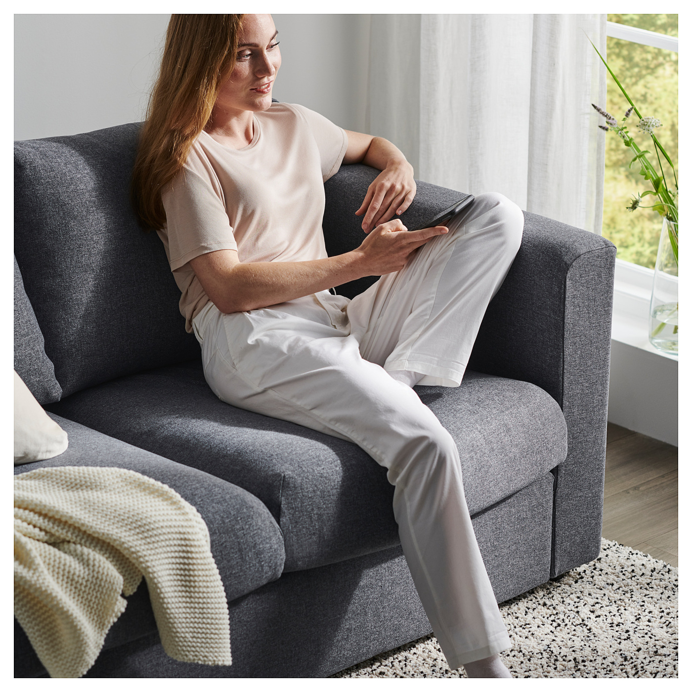 VIMLE 2-seat sofa Gunnared medium grey - IKEA
