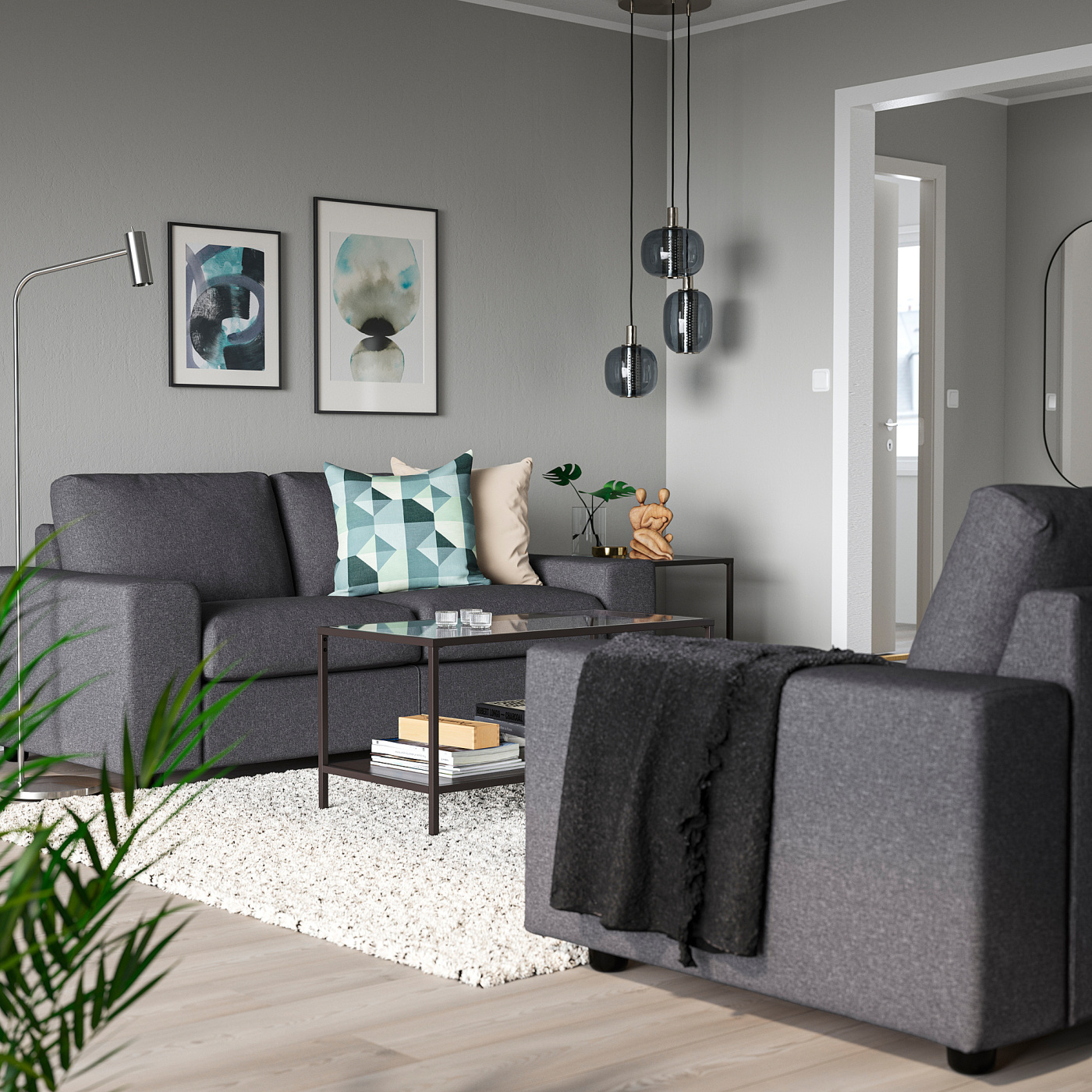VIMLE 2-seat sofa with wide armrests Gunnared/medium grey - IKEA