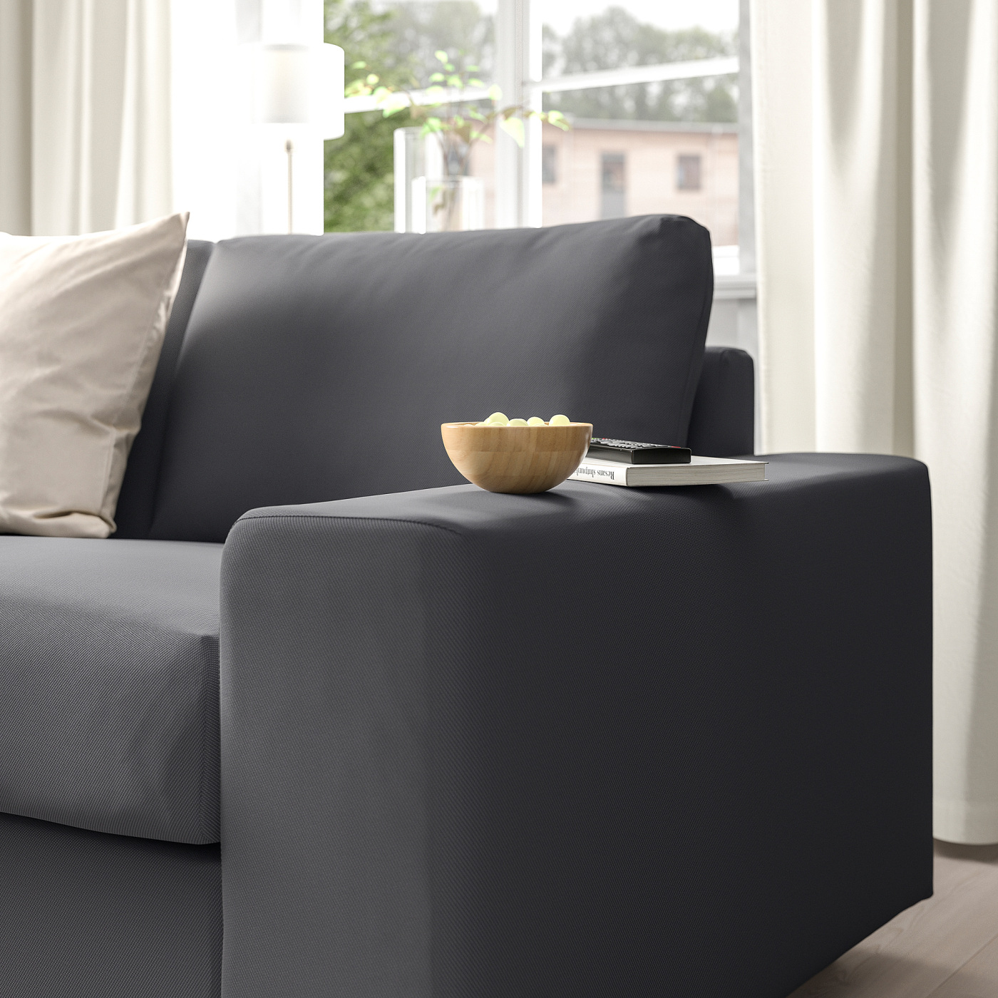 VIMLE 2-seat sofa with wide armrests/Hallarp grey - IKEA