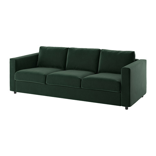 GRÖNLID 3-seat sofa Djuparp dark green-blue - IKEA