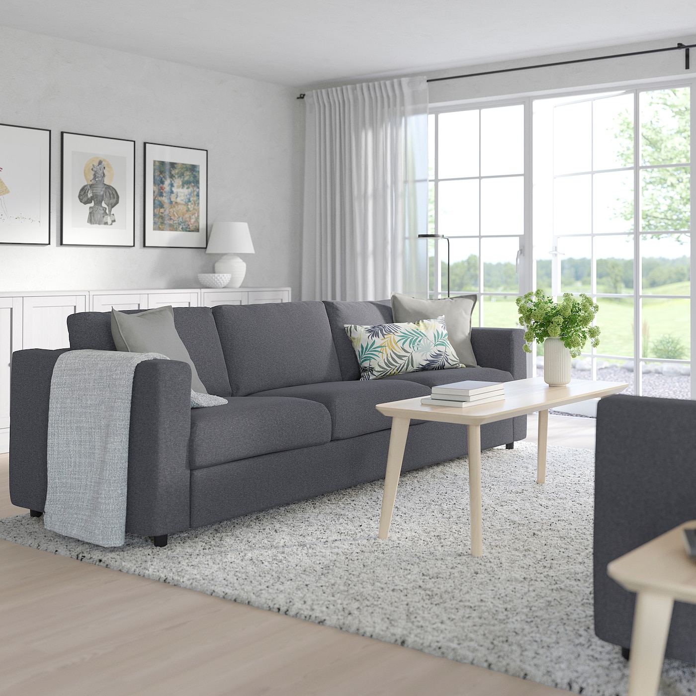 VIMLE 3 seat sofa Gunnared medium grey IKEA