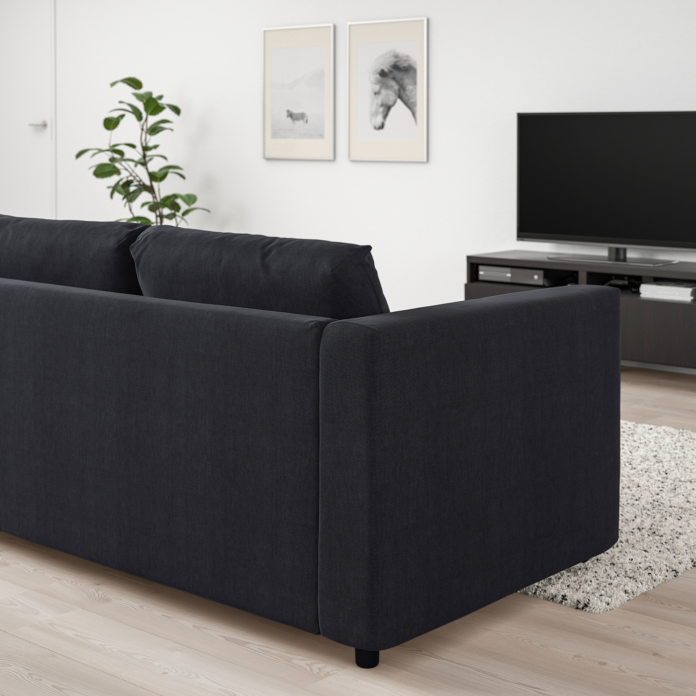 VIMLE 3-seat sofa Saxemara black-blue - IKEA