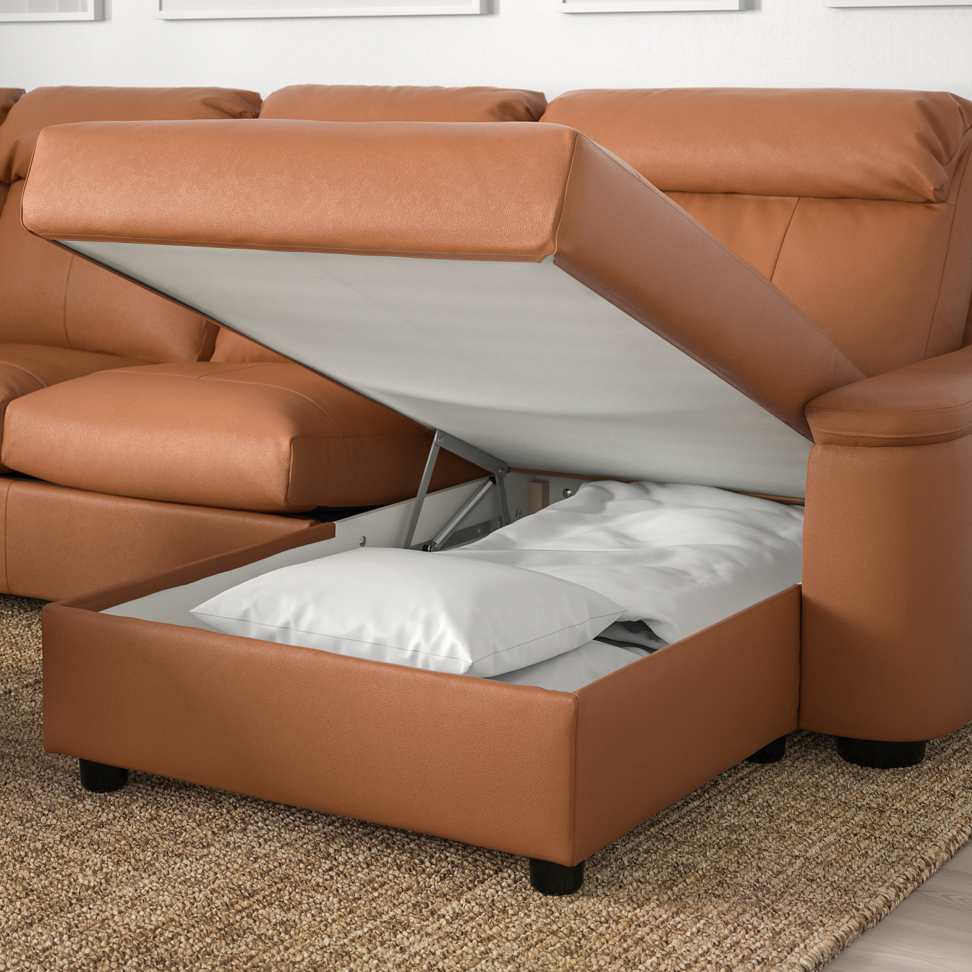 VIMLE 3-seat sofa with chaise longue with headrest/Grann/Bomstad