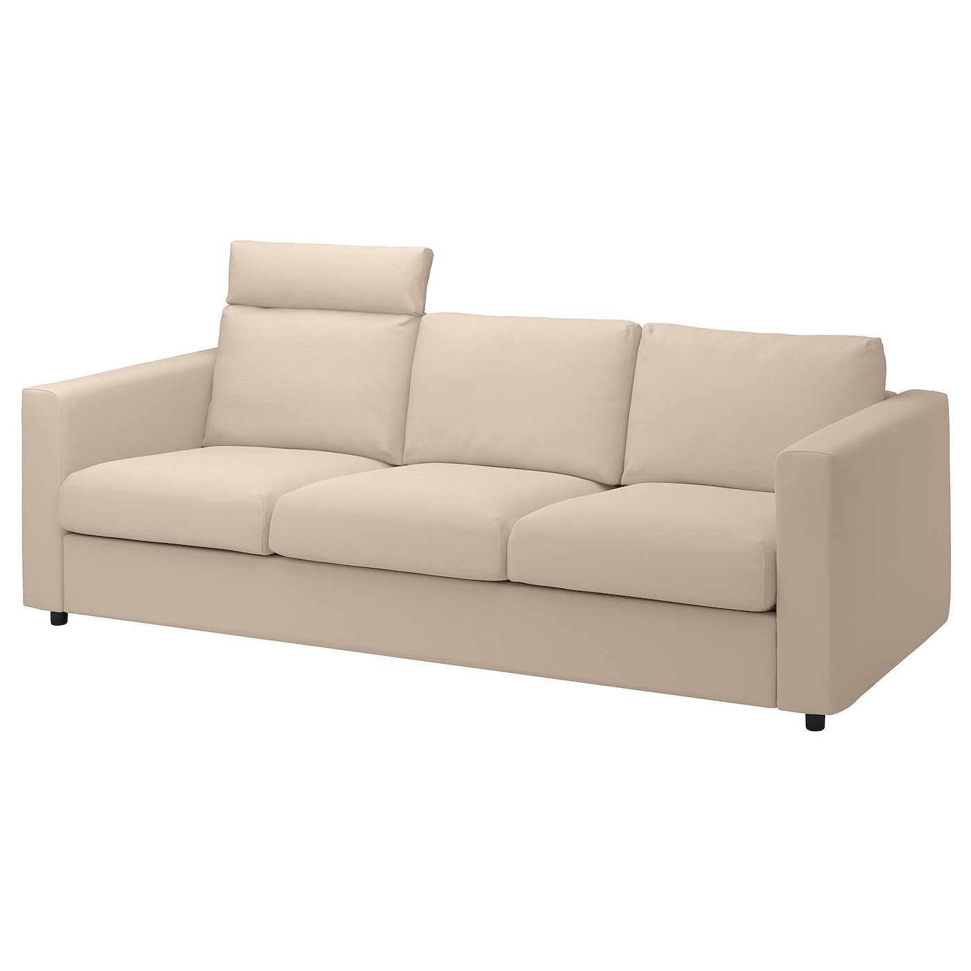 VIMLE 3 seat sofa with headrest Hallarp beige IKEA