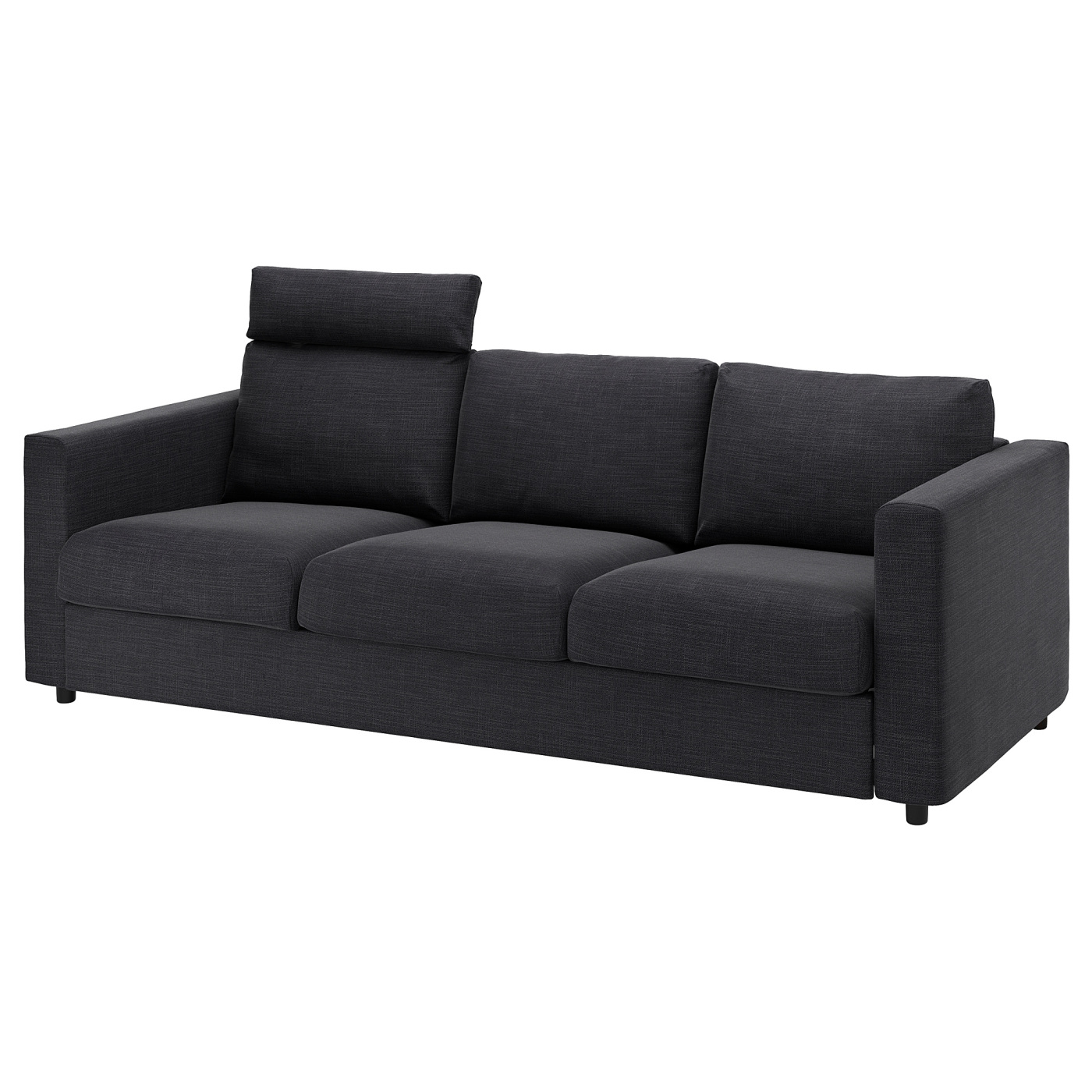 VIMLE 3-seat sofa with headrest/Hillared anthracite - IKEA