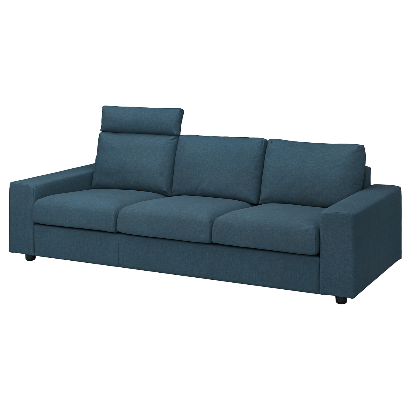 VIMLE 3-seat sofa with headrest with wide armrests/Hillared dark