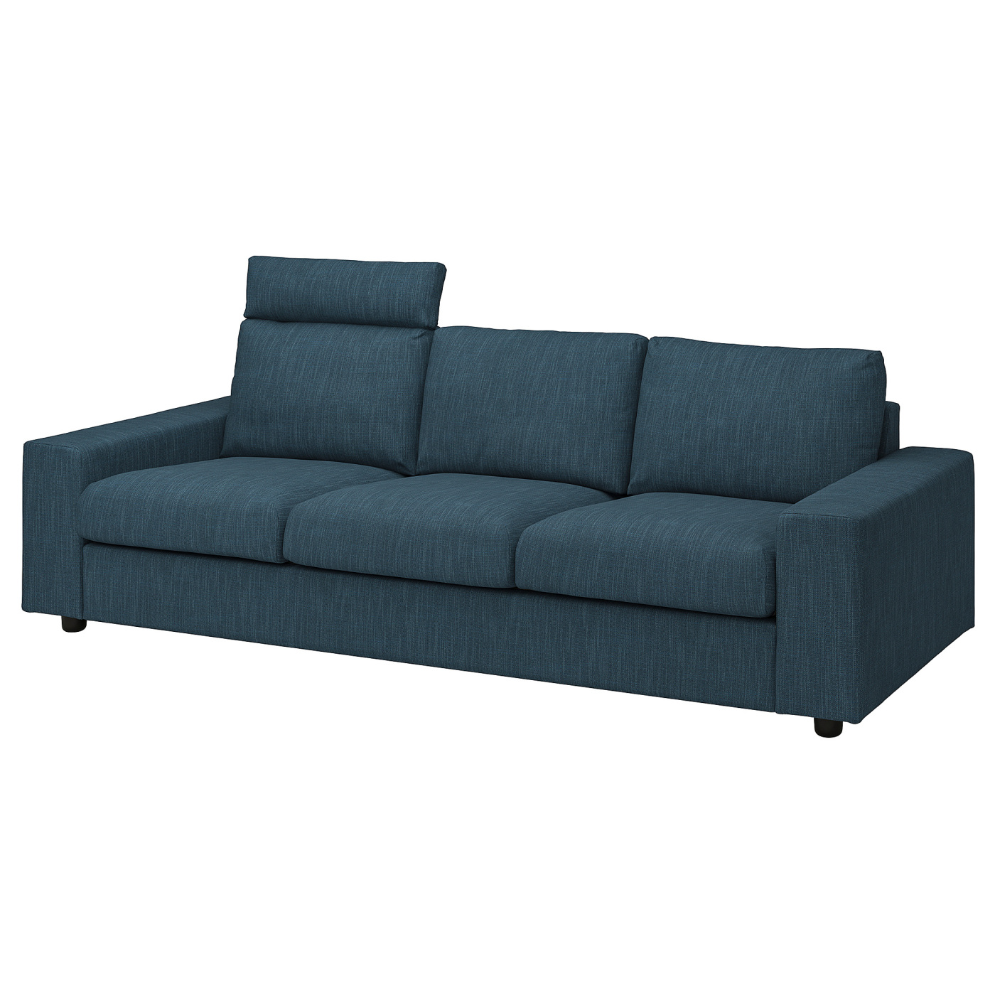 VIMLE 3-seat sofa with headrest with wide armrests/Hillared dark