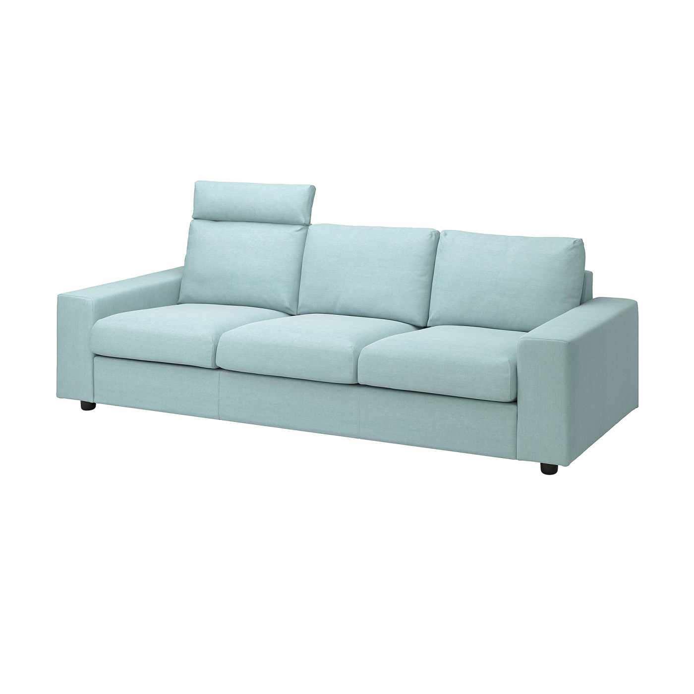 VIMLE 3-seat sofa with headrest with wide armrests/Saxemara light