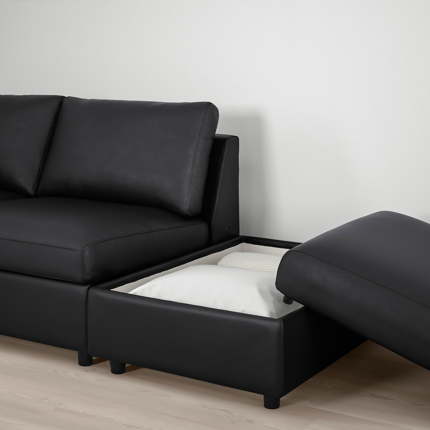 VIMLE 3-seat sofa with open end/Grann/Bomstad black - IKEA