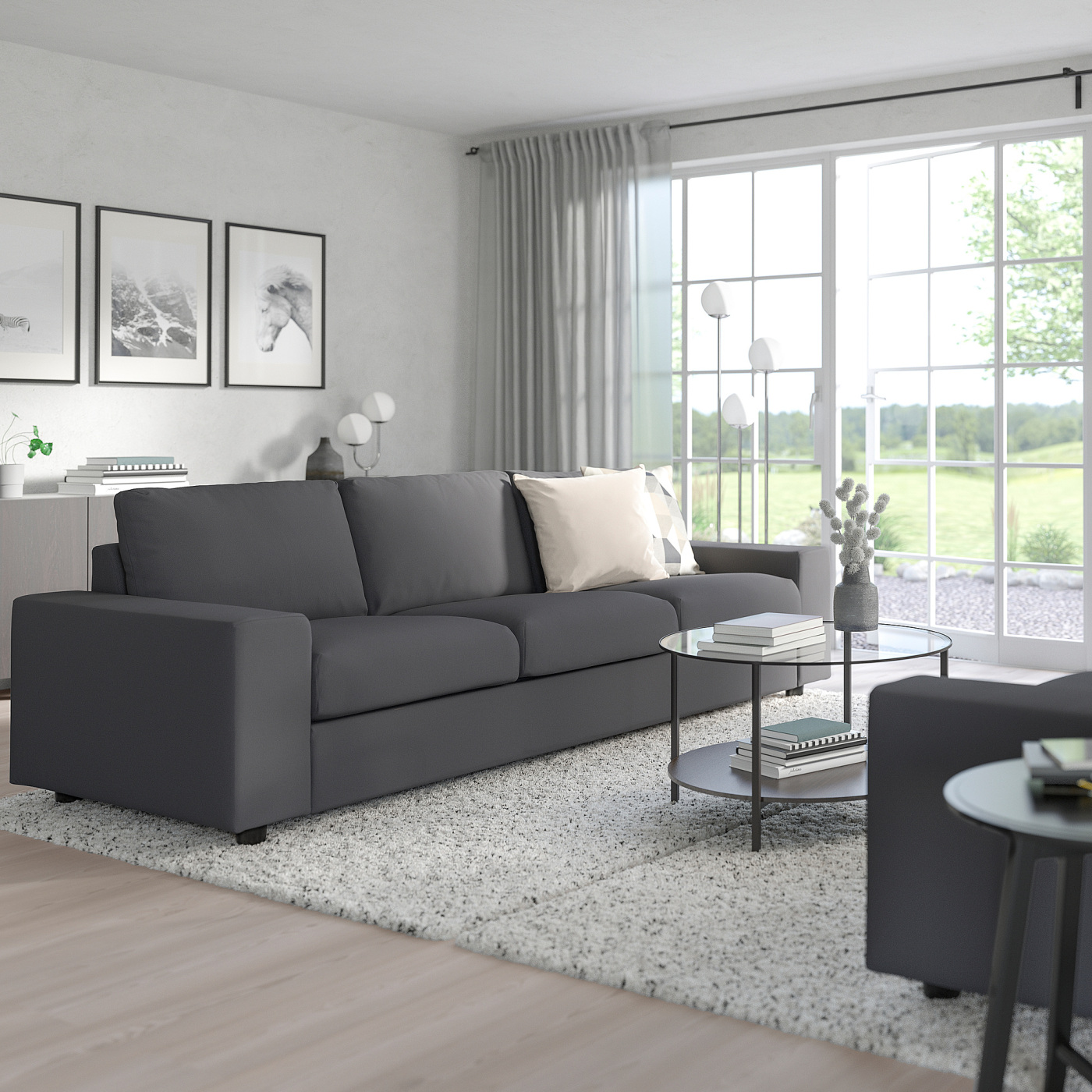 家具 Ikea vimle VIMLE 3-seat sofa with wide armrests/Hillared anthracite - IKEA