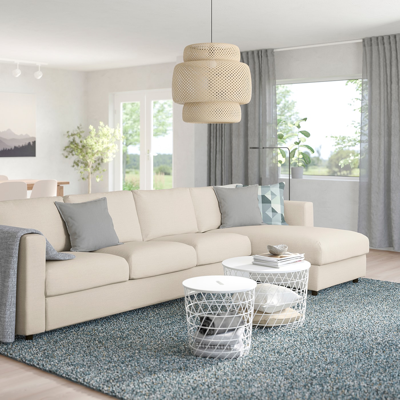 VIMLE 4 seat sofa with chaise longue Gunnared beige IKEA
