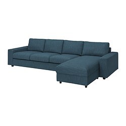 VIMLE 4-seat sofa with chaise longue with wide armrests/Gunnared