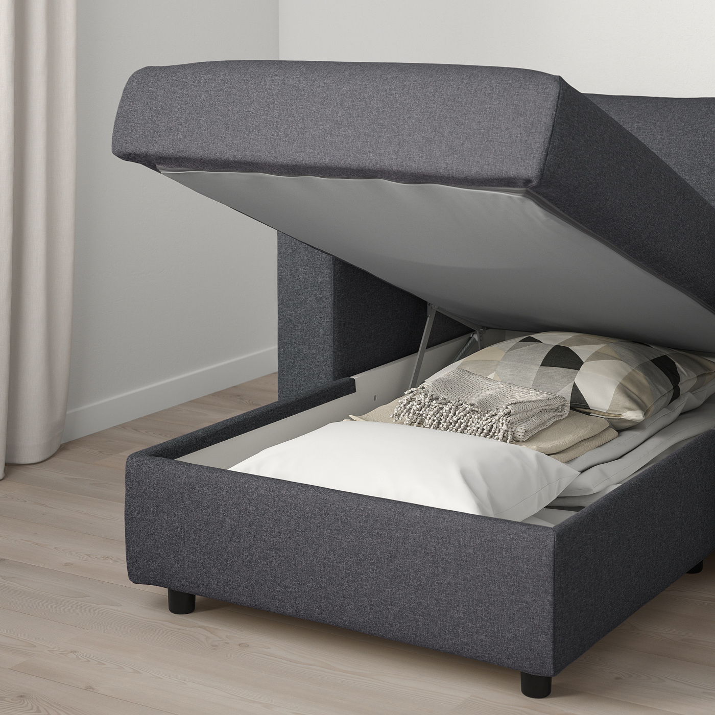 VIMLE chaise longue Gunnared medium grey - IKEA