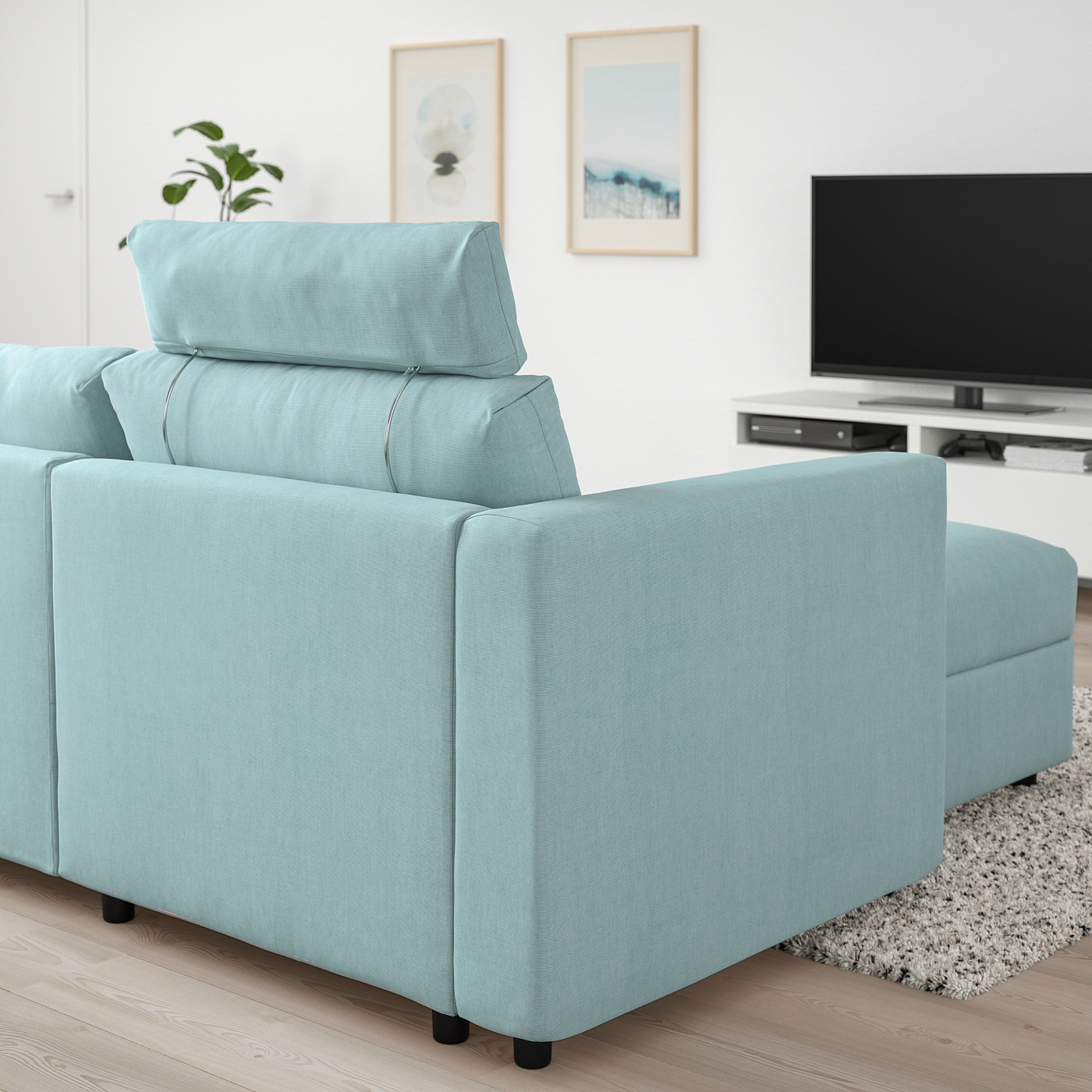 Housse De Canapé IKEA VIMLE Pour 1 Section - Saxemara Noir-Bleu - 100% Polyester - Neuf