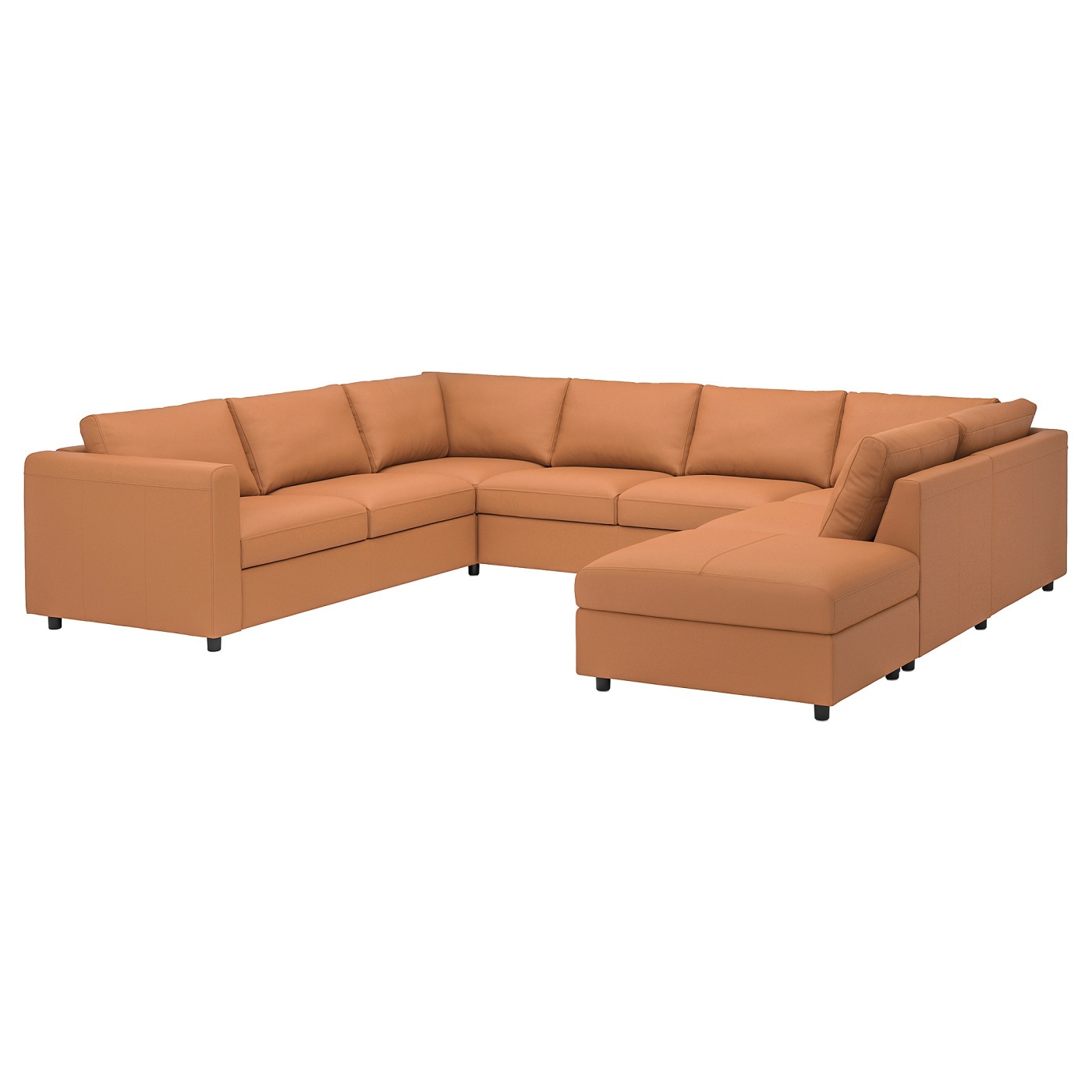 VIMLE u-shaped sofa, 6 seat with open end/Grann/Bomstad golden
